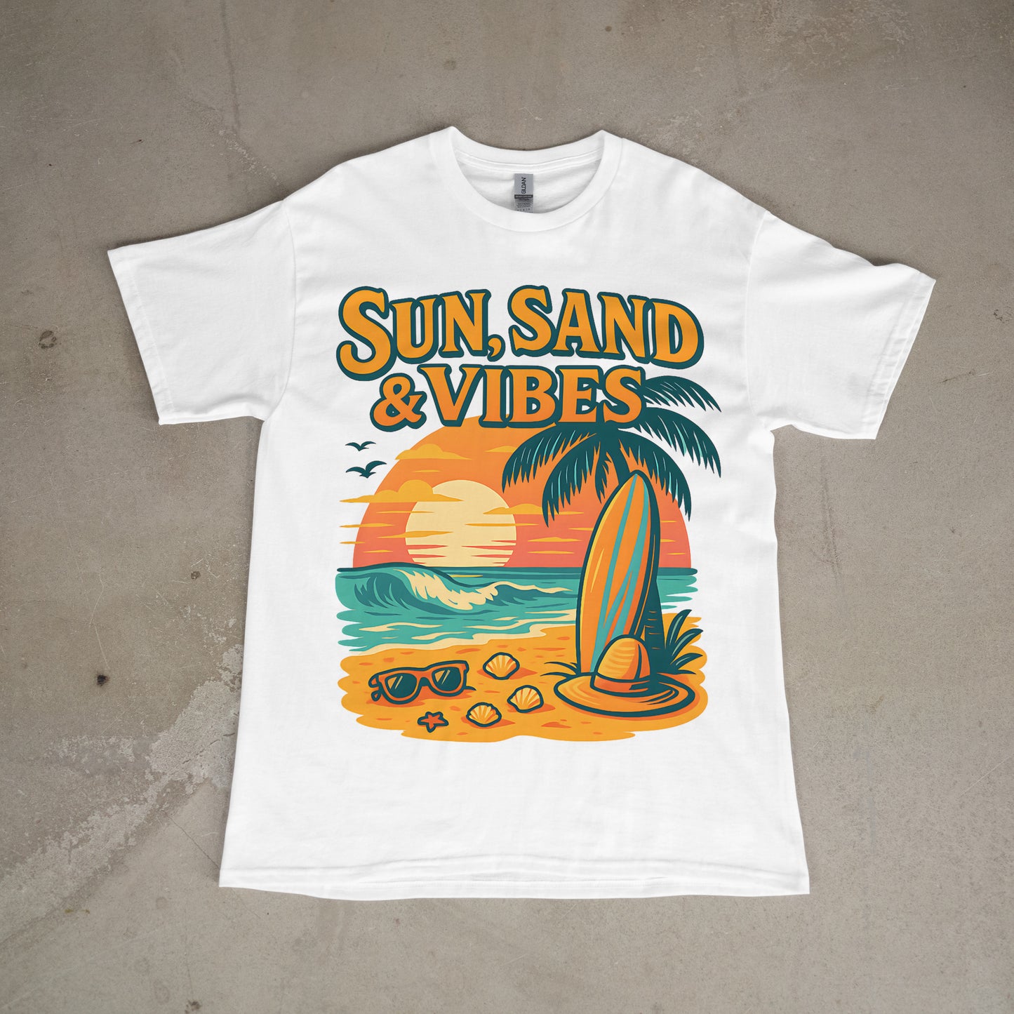 "I Need a Vacation - Tropical Beach Graphic Tee"