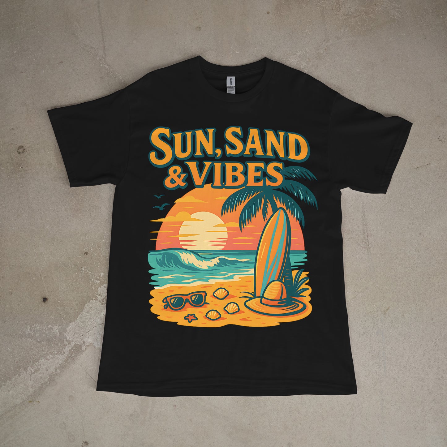 "I Need a Vacation - Tropical Beach Graphic Tee"