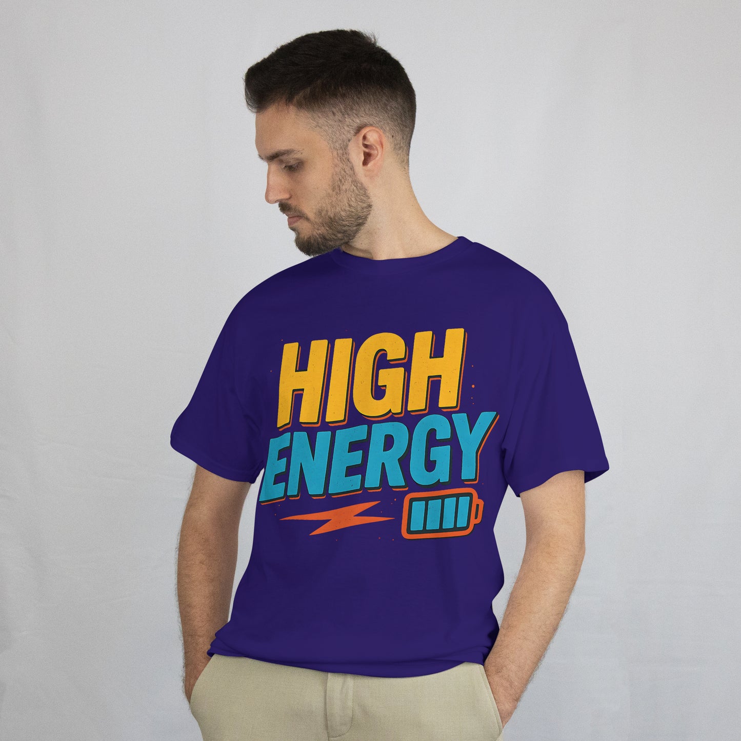 High Energy Hustle Battery Tee – Lit Streetwear Vibe Graphic Shirt