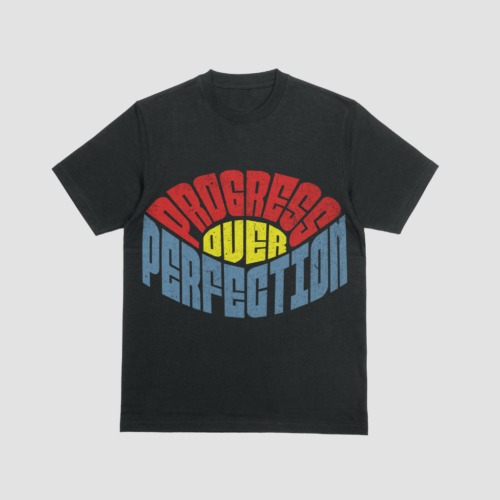 💪 Progress Over Perfection Tee – Motivational Streetwear for the Everyday Hustler