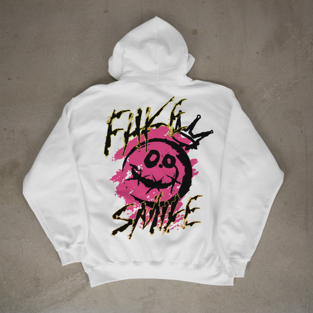 🎭 Fake Smile Hoodie – Bold Grunge Streetwear with Real Emotion