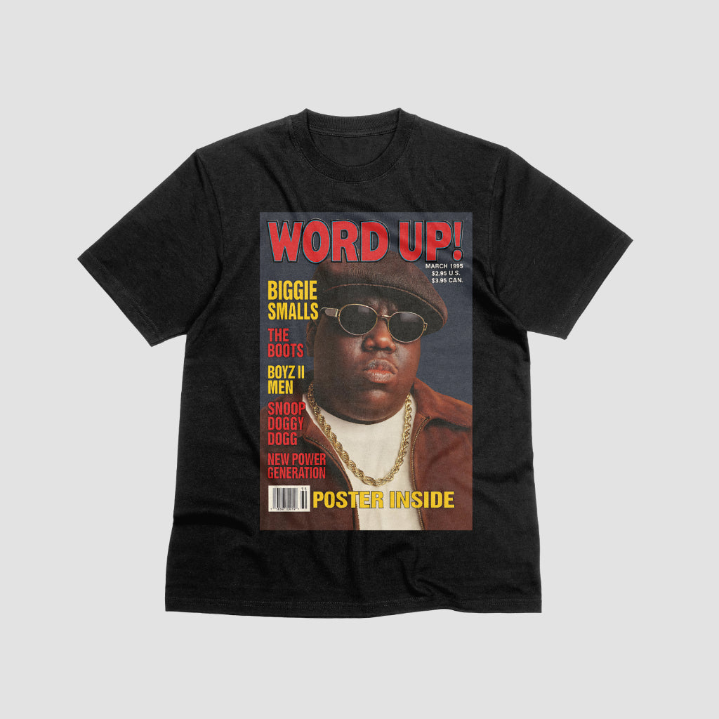 Biggie Smalls Word Up! Cover Tee – Vintage 90s Hip-Hop T-Shirt