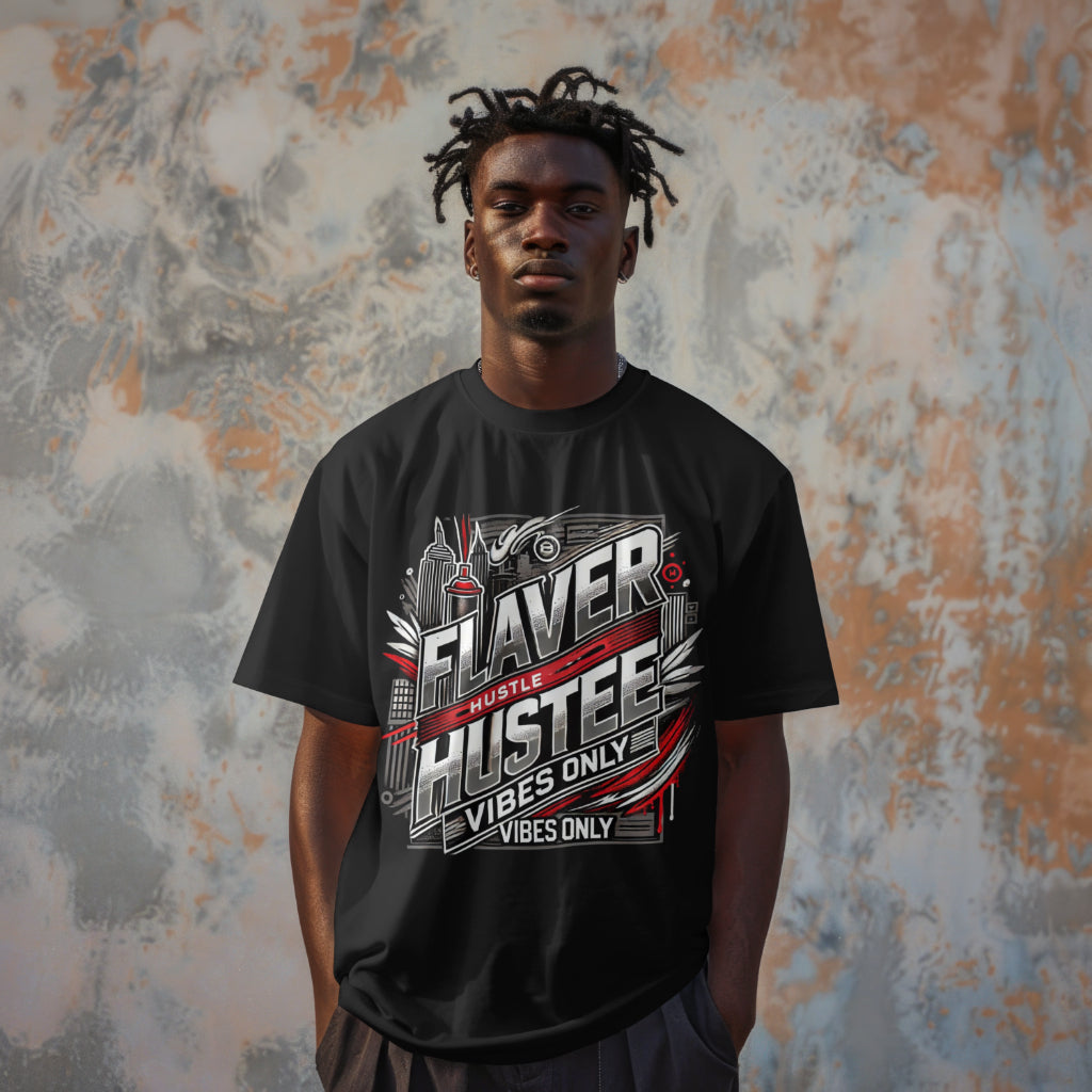 FLAVER Hustee Tee – Hustle Vibes Only | Streetwear Graphic Tee