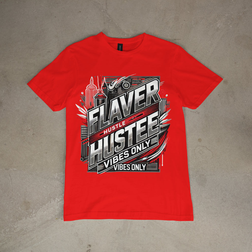 FLAVER Hustee Tee – Hustle Vibes Only | Streetwear Graphic Tee