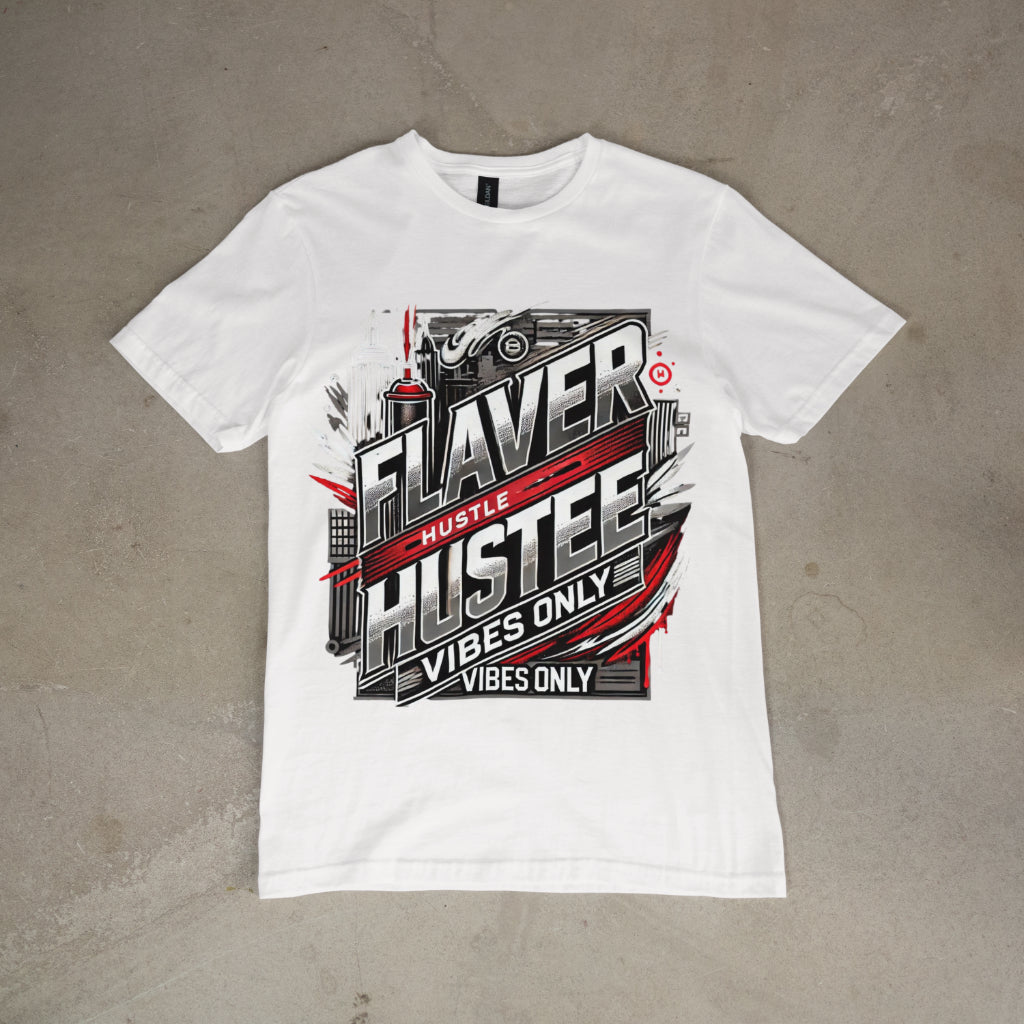 FLAVER Hustee Tee – Hustle Vibes Only | Streetwear Graphic Tee