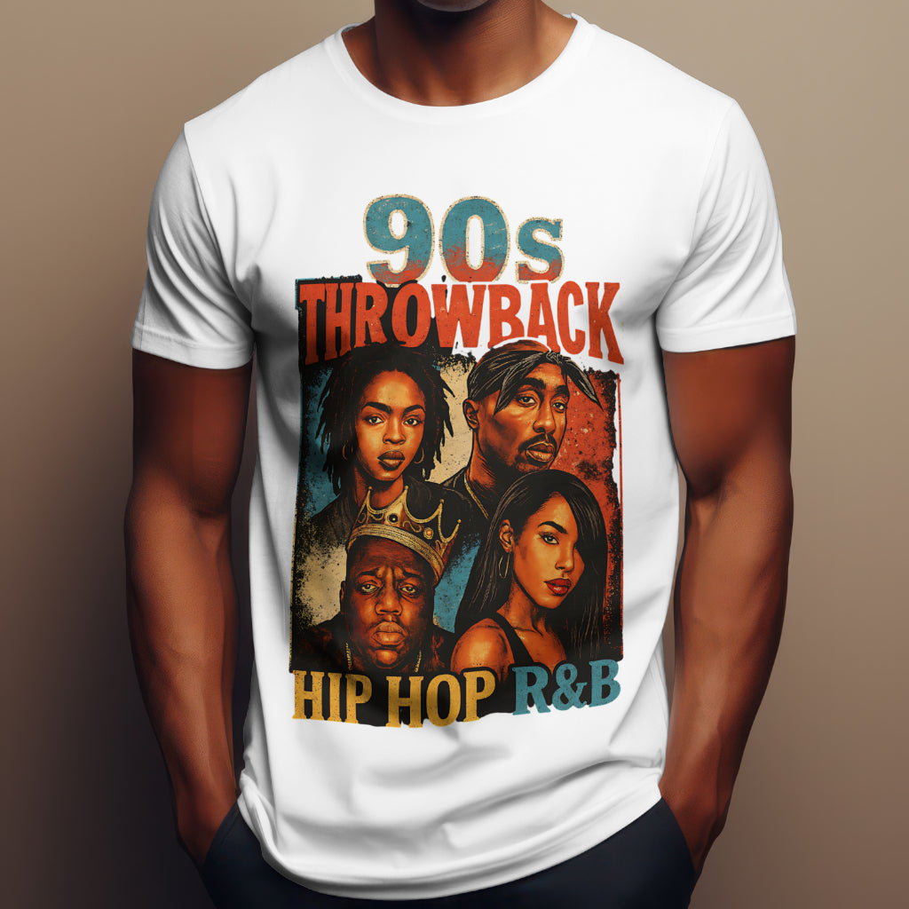 90s Throwback Collage Tee – Hip-Hop x R&B Vintage Vibes