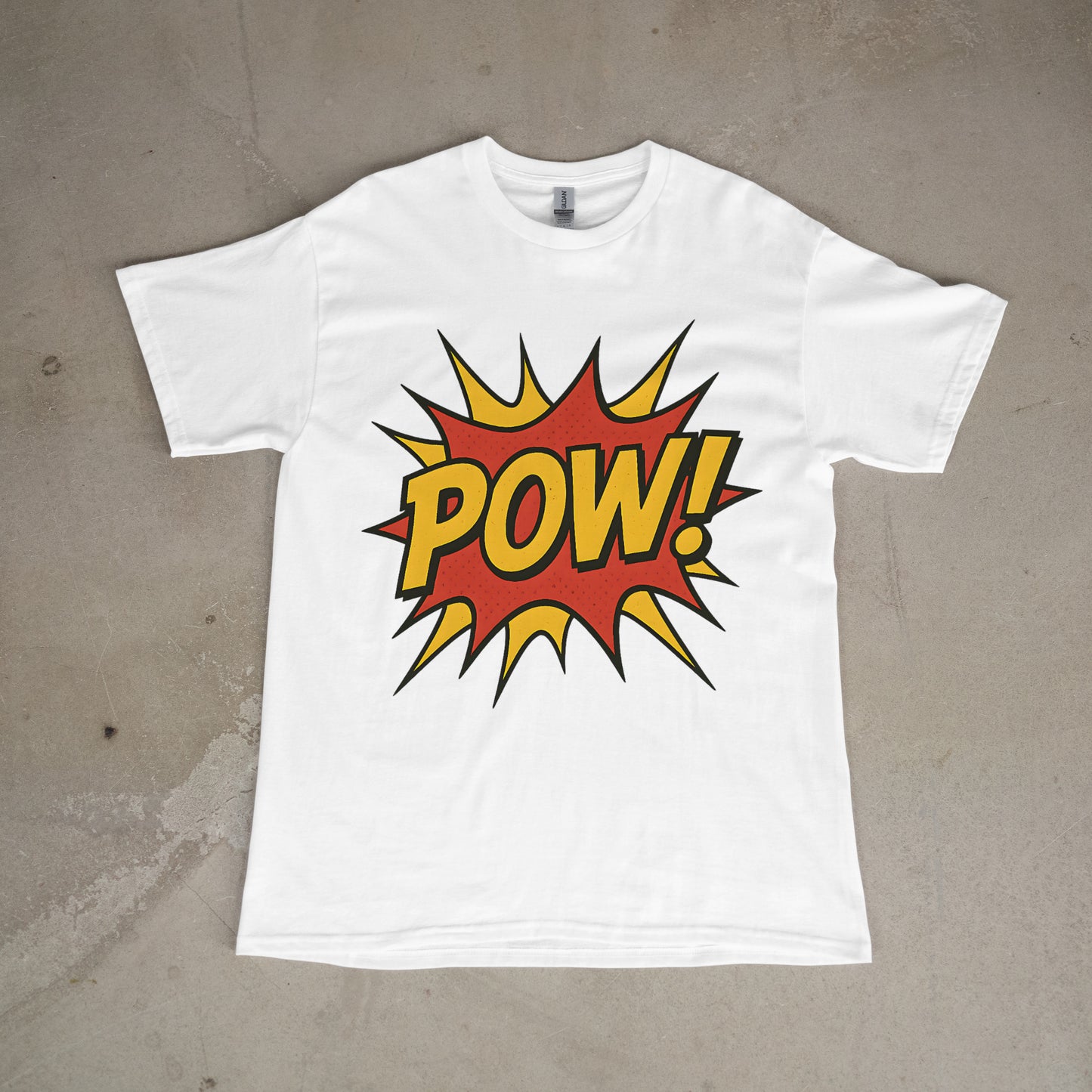 Comic Book “POW!” Graphic T-Shirt – Funny Pop Art Tee in Black & White | Unisex Superhero Style Shirt
