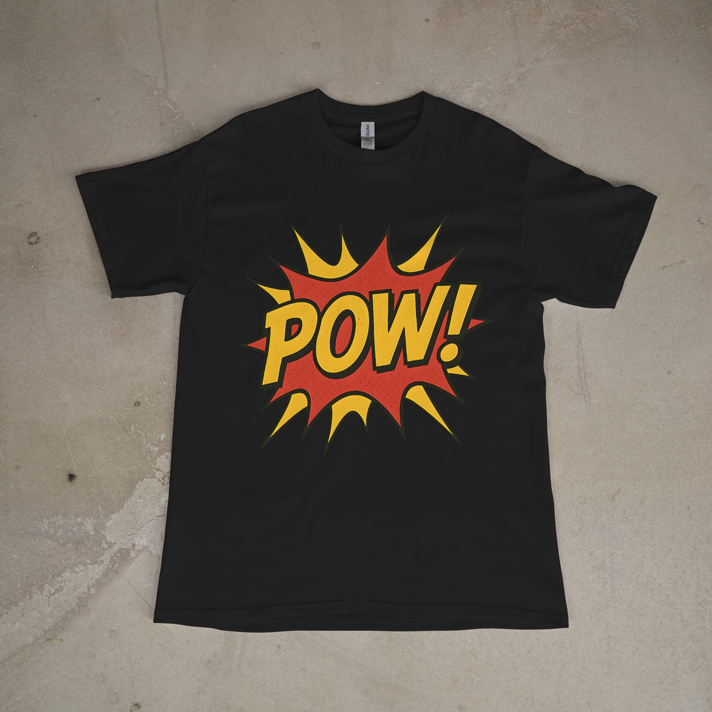 Comic Book “POW!” Graphic T-Shirt – Funny Pop Art Tee in Black & White | Unisex Superhero Style Shirt