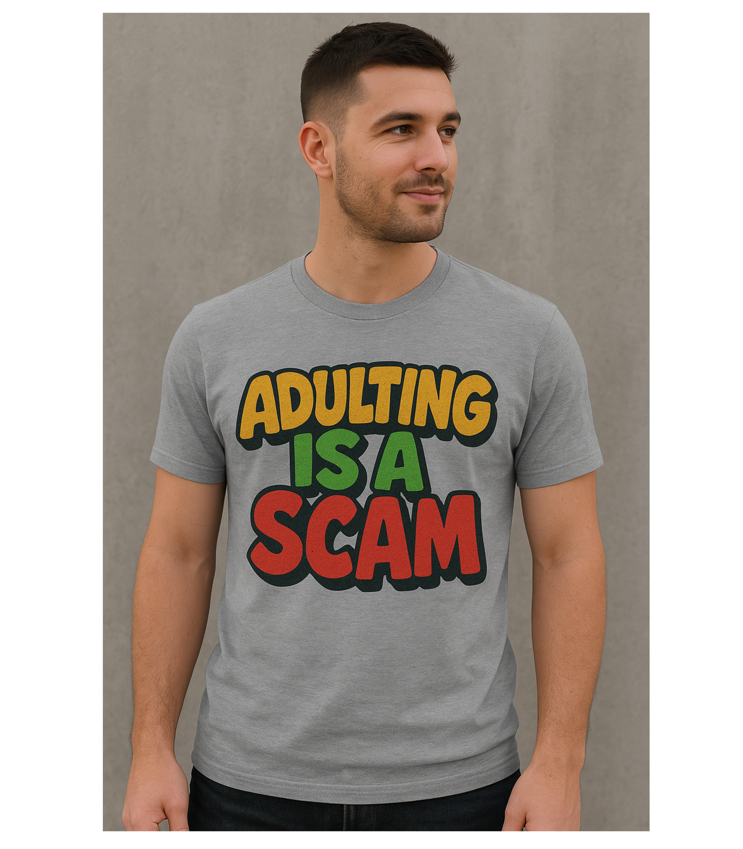 Adulting Is a Scam T-Shirt – Funny Graffiti Streetwear Tee