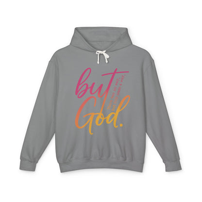 But God Unisex Lightweight Hooded Sweatshirt, Inspirational Apparel