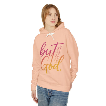 But God Unisex Lightweight Hooded Sweatshirt, Inspirational Apparel