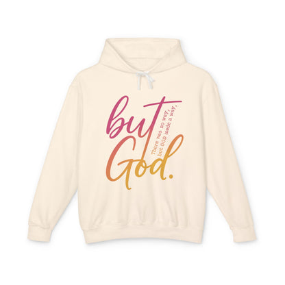 But God Unisex Lightweight Hooded Sweatshirt, Inspirational Apparel