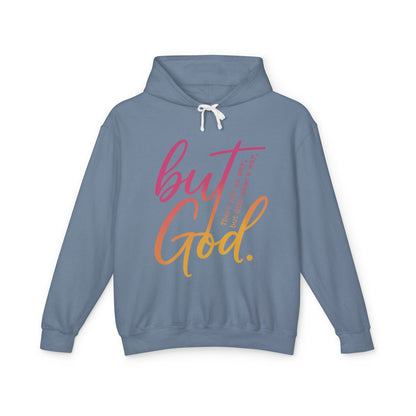 But God Unisex Lightweight Hooded Sweatshirt, Inspirational Apparel