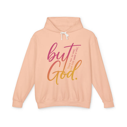 But God Unisex Lightweight Hooded Sweatshirt, Inspirational Apparel