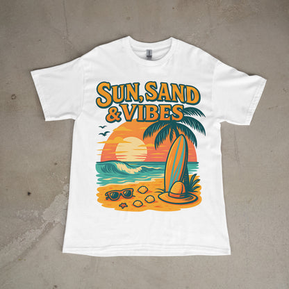 "I Need a Vacation - Tropical Beach Graphic Tee"