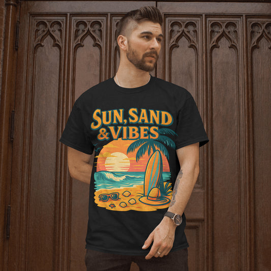 "I Need a Vacation - Tropical Beach Graphic Tee"