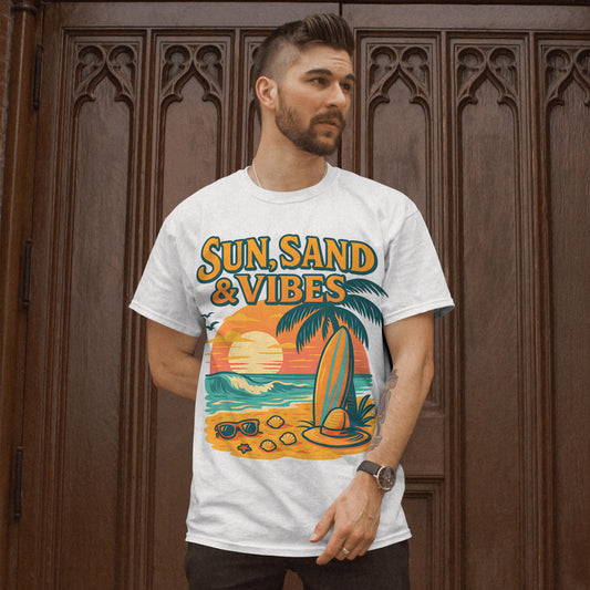 "I Need a Vacation - Tropical Beach Graphic Tee"