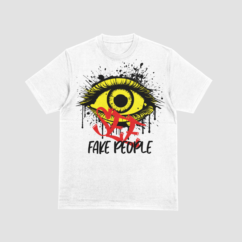 I See Fake People Graphic Tee White 