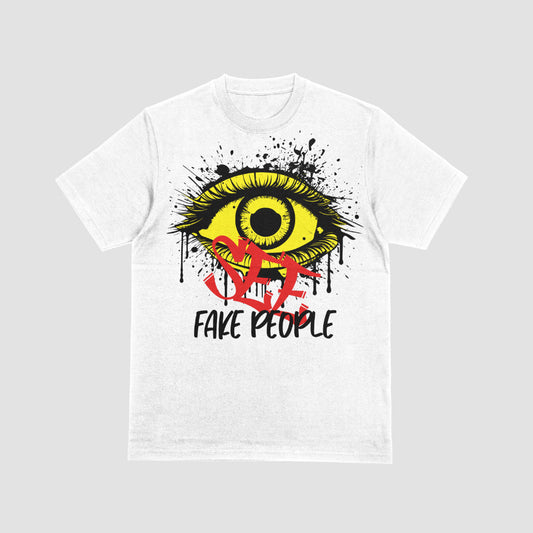 I See Fake People Graphic Tee White 