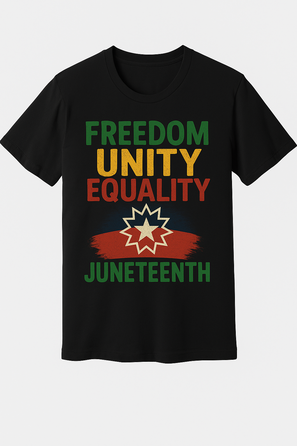 "Juneteenth Freedom, Unity, Equality Graphic Tee - Celebrate Juneteenth in Style"