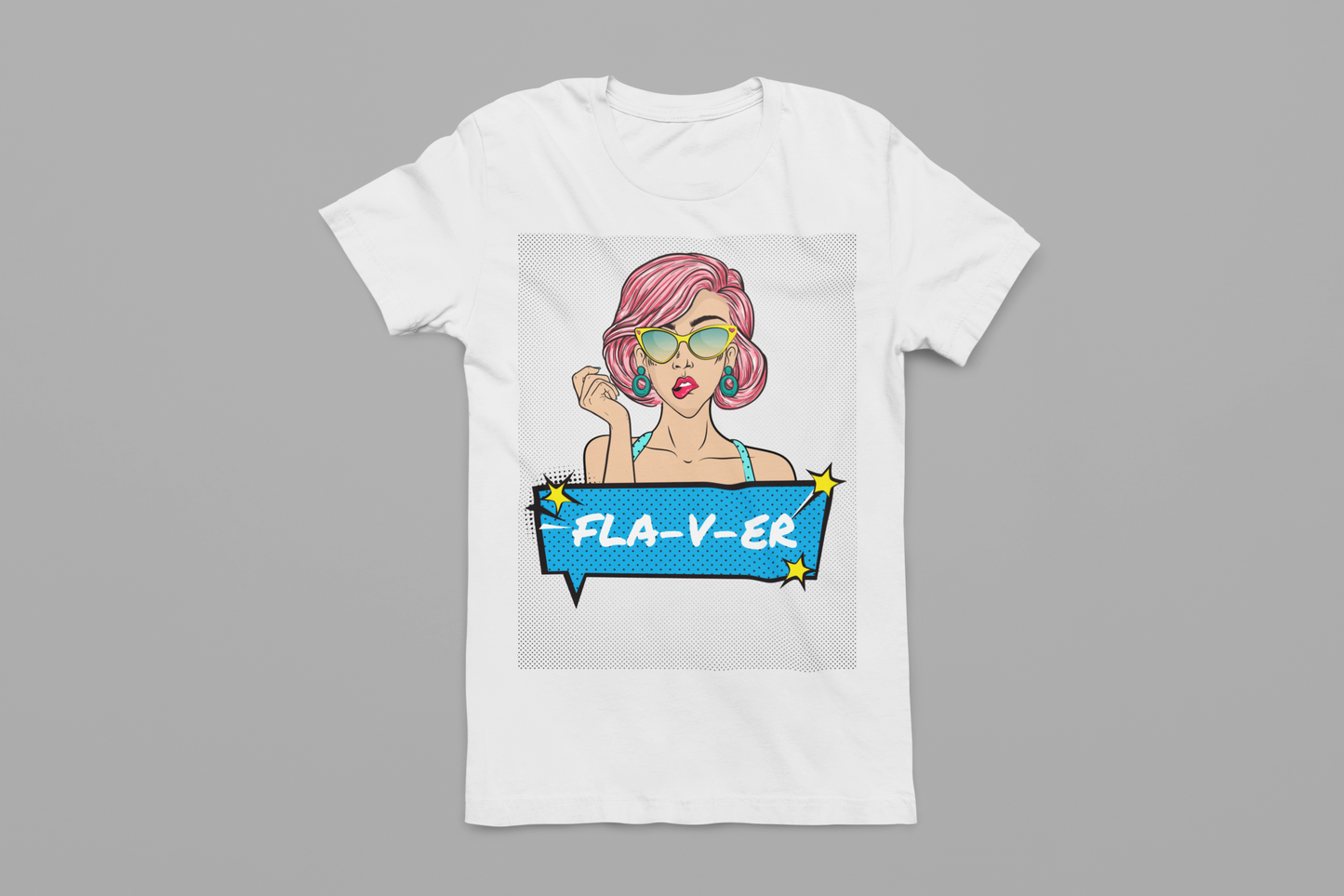 Women's "CHICK" Custom Design FLA-V-ER Tee.