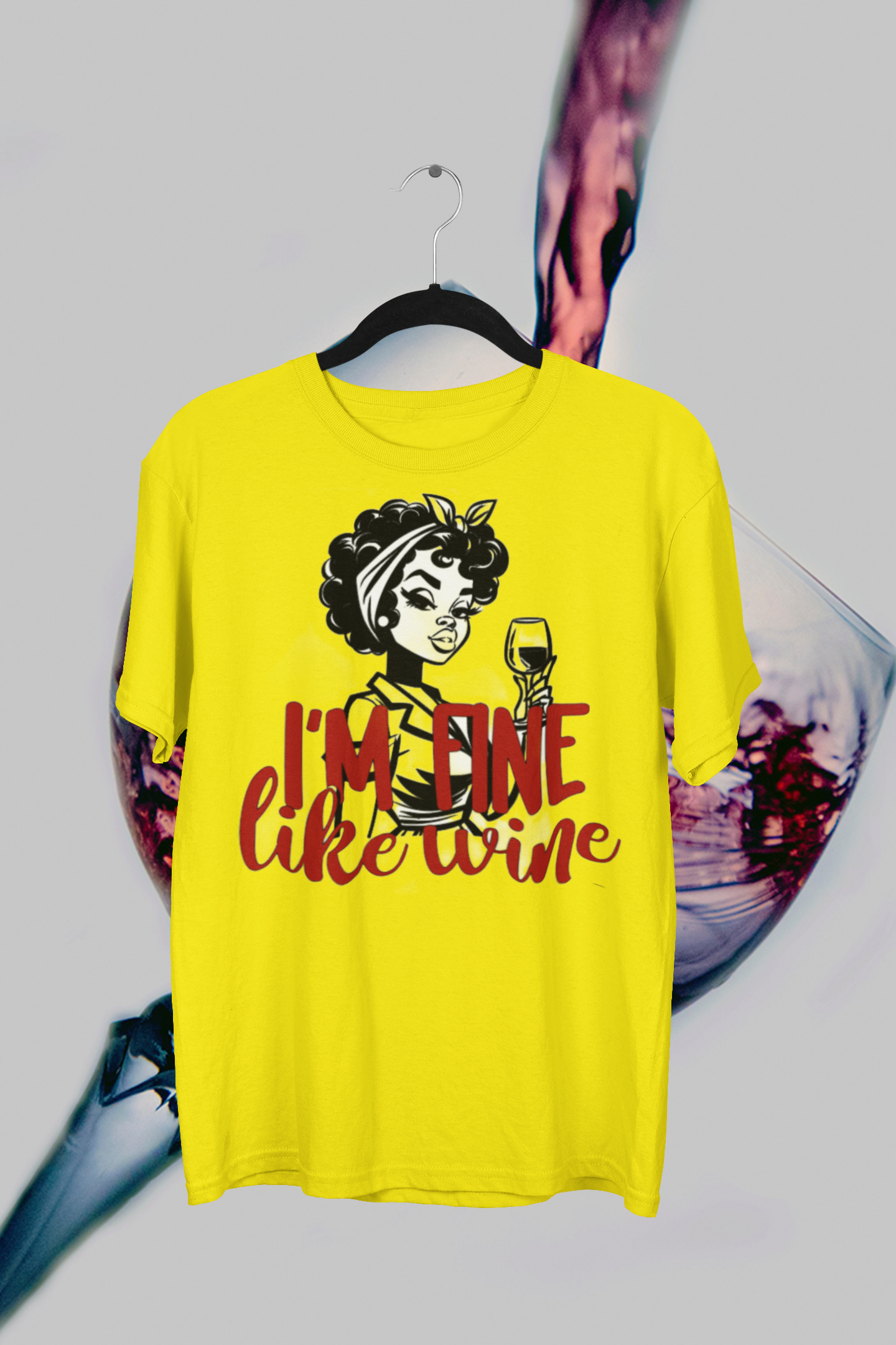 Women's "FINE LIKE WINE" GRAPHIC CUSTOM TEE