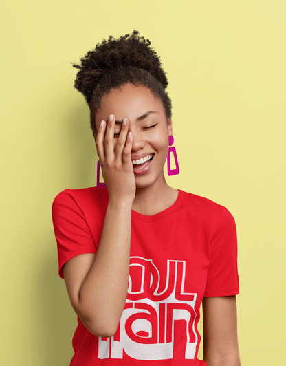 Women's "SoulTrain" 90' Tee in Red or Black Custom Graphic Tee