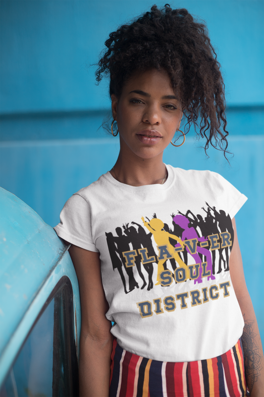 Women's "FLAVER SOUL DISTRICT" GRAPHIC TEE UNISEX